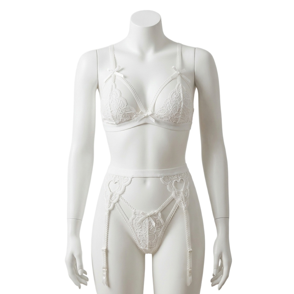 Women's 3 Piece  Lace Lingerie - Lace Bralette Set recension och pris