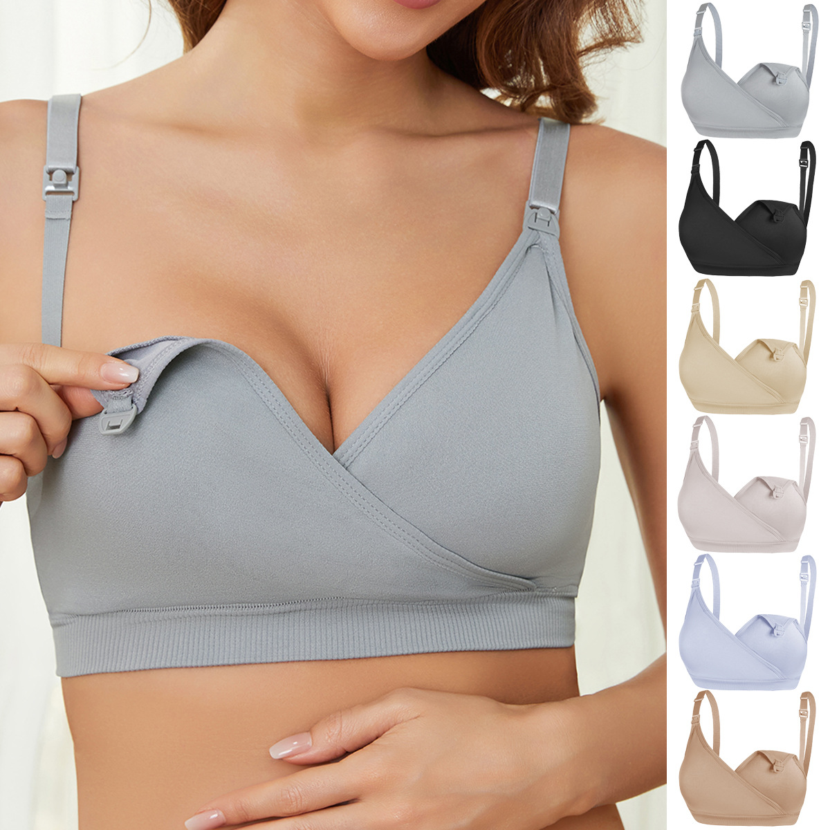 Wire-Free Maternity Nursing Br - Nursing Bra Clip recension och pris