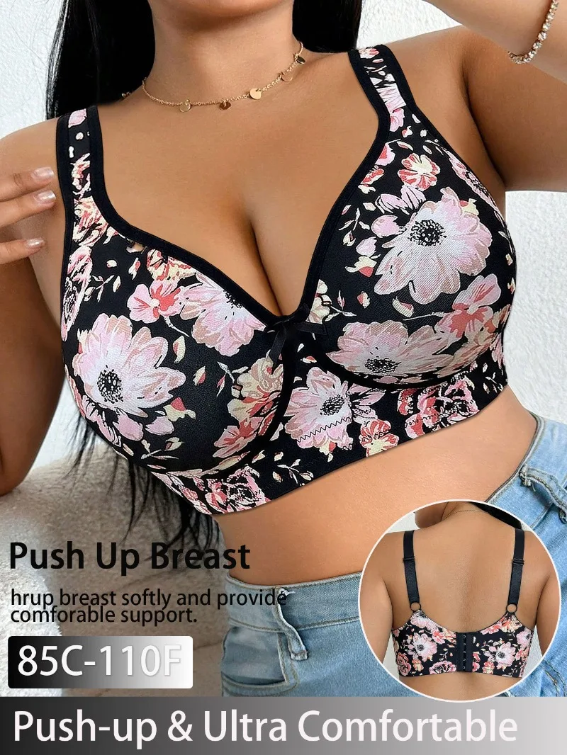 Plus Size Women Bra Lace Push  - Minimizer Bra Women recension och pris