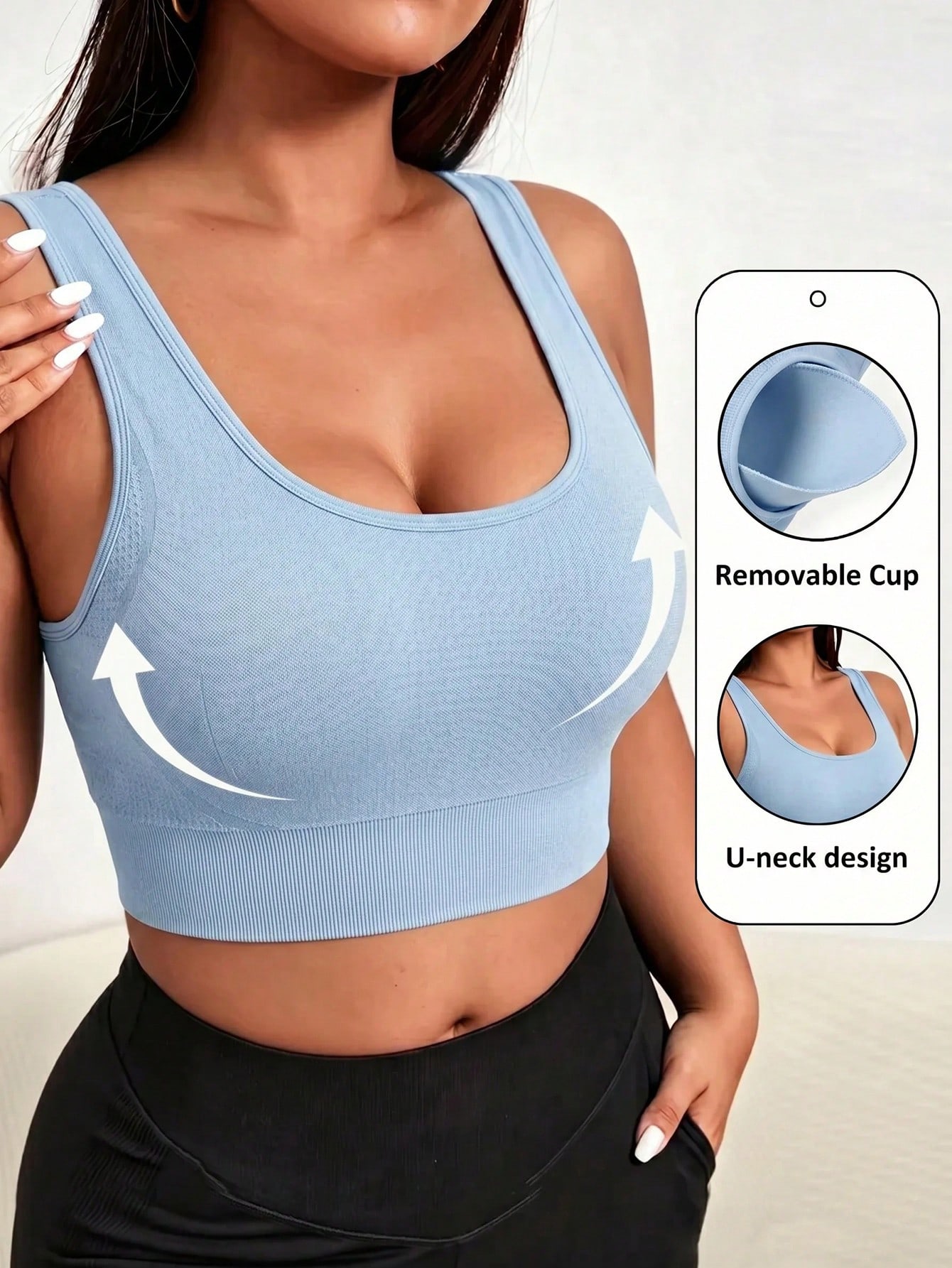 Plus Size Seamless Sports Bra  - Sports Bra Racerback recension och pris
