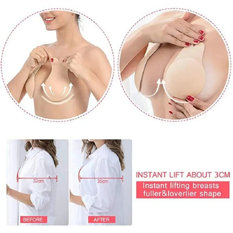 Women push up bras self adhesi - Strapless Bra Adhesive recension och pris